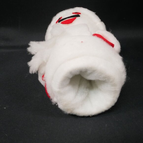 Handcrafted Cotton Snowman Felt Plush With Red Accents - Picture 5 of 7